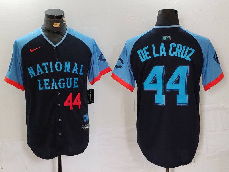 Men Cincinnati Reds #44 Delacruz Blue All star 2024 Nike MLB Jersey style 3->kansas city royals->MLB Jersey